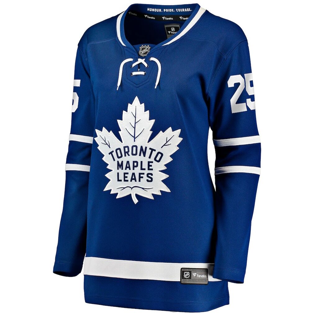 Brandon Carlo Toronto Maple Leafs Fashion7 Women's Home Breakaway Player Jersey