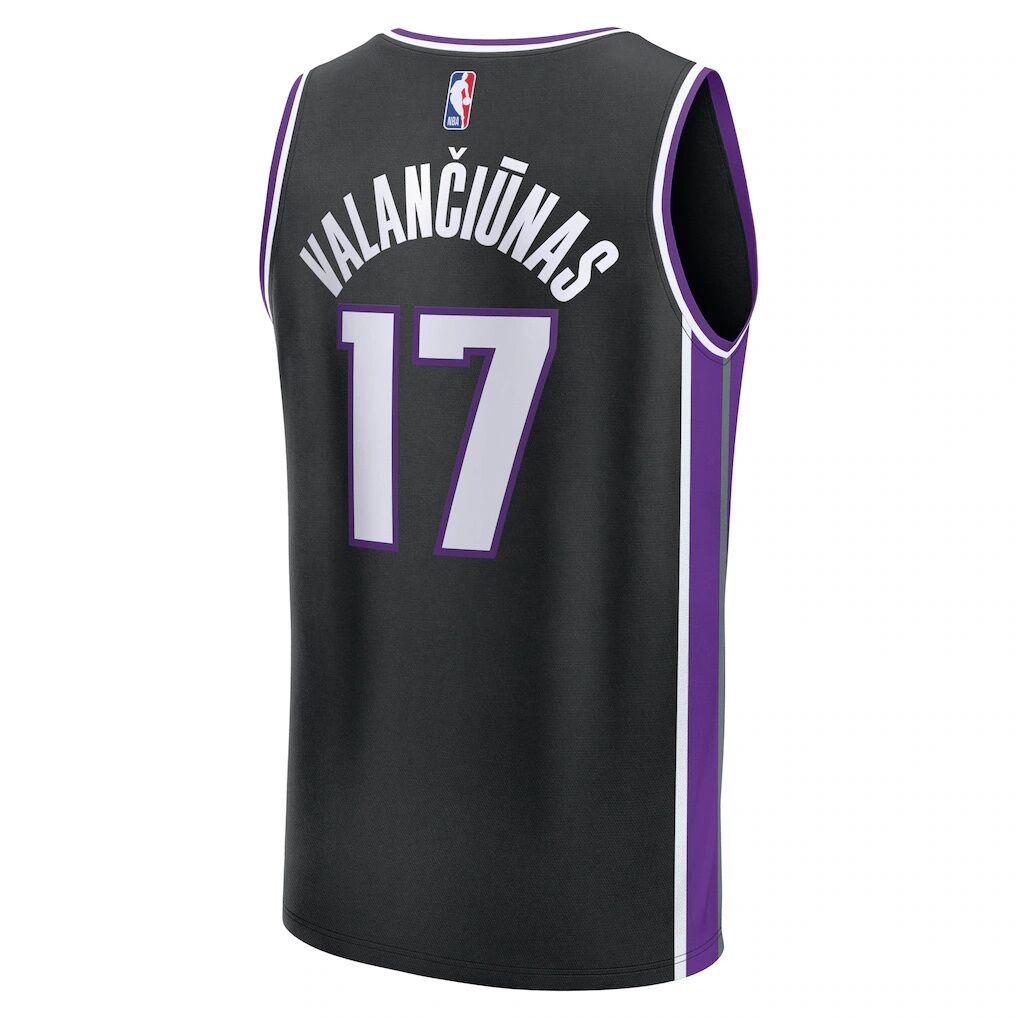 Jonas Valančiūnas Sacramento Kings Fashion7 Fast Break Replica Jersey - Black - Icon Edition