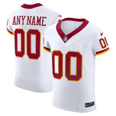 Washington Commanders Nike Vapor F.U.S.E. Elite Custom Jersey - White - Front View