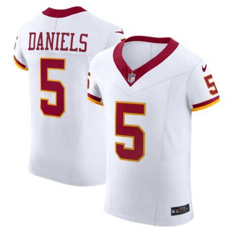 Jayden Daniels Washington Commanders Nike Alternate 2 Super Bowl Era Vapor F.U.S.E. Elite Jersey - White - Front View