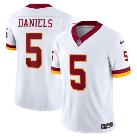 Jayden Daniels Washington Commanders Nike Vapor F.U.S.E. Limited Super Bowl Era Jersey - White - Front View