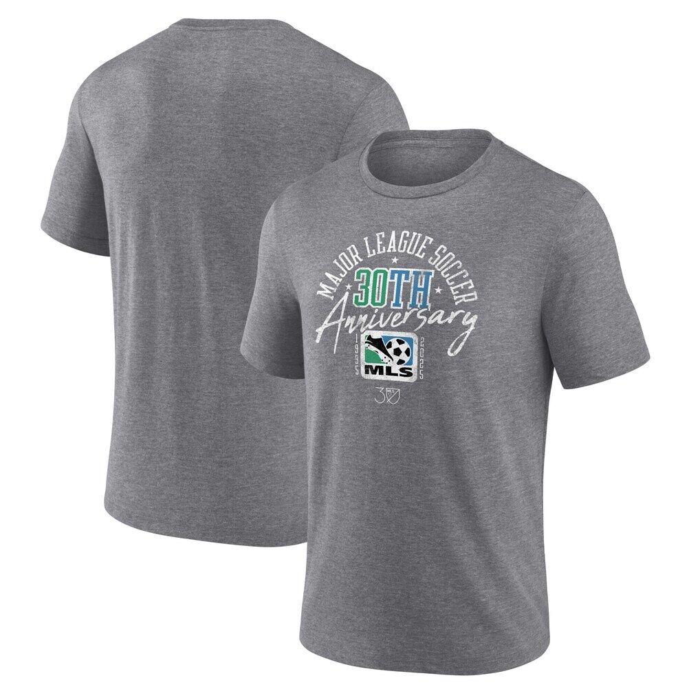 MLS 30th Anniversary Tri-Blend T-Shirt - Heather Gray