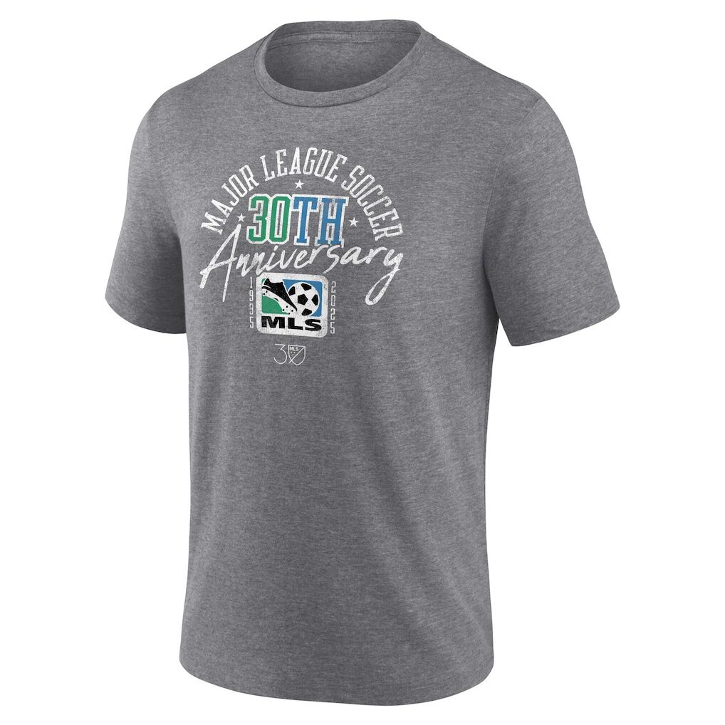 MLS 30th Anniversary Tri-Blend T-Shirt - Heather Gray