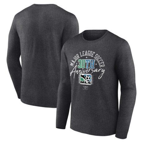 MLS 30th Anniversary Long Sleeve T-Shirt - Charcoal - Front View