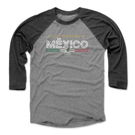 Mexico National Team 500 Level Inline 3/4-Sleeve Tri-Blend Baseball T-Shirt - - Front View
