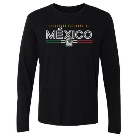 Mexico National Team 500 Level Inline Long Sleeve T-Shirt - Black - Front View