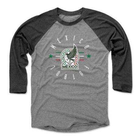 Mexico National Team 500 Level Unisex Futbol Raglan 3/4-Sleeve Baseball T-Shirt - - Front View