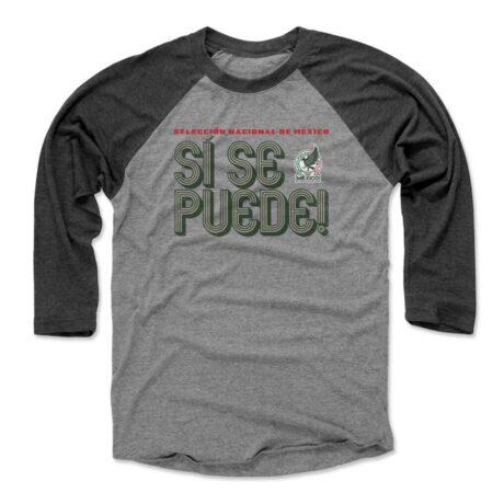 Mexico National Team 500 Level Unisex Si Se Puede Inline Bold Raglan 3/4-Sleeve Baseball T-Shirt - - Front View