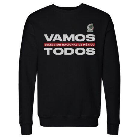 Mexico National Team 500 Level Vamos Todos Crewneck Sweatshirt - Black - Front View