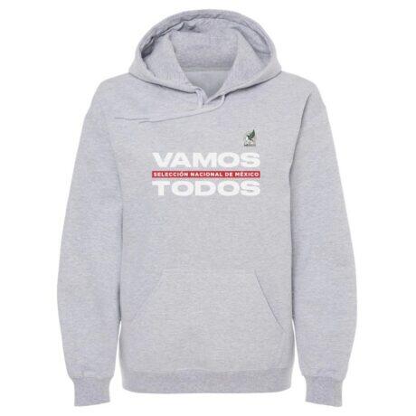Mexico National Team 500 Level Vamos Todos Pullover Hoodie - Gray - Front View