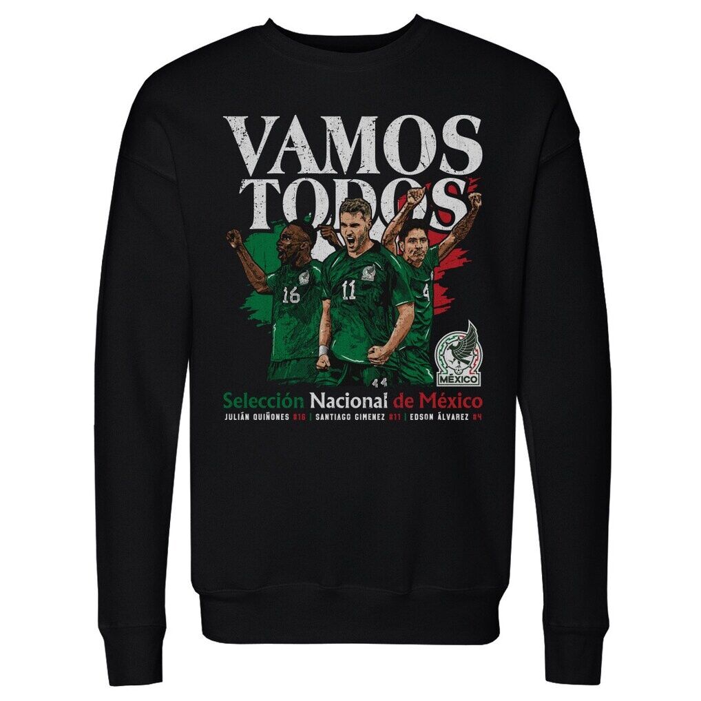 Mexico National Team 500 Level Vamos Todos Julián Quiñones, Santiago Giménez & Edson Álvarez Pullover Sweatshirt