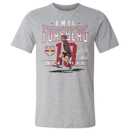 Emil Forsberg New York Red Bulls 500 Level Feature Cotton T-Shirt - - Front View