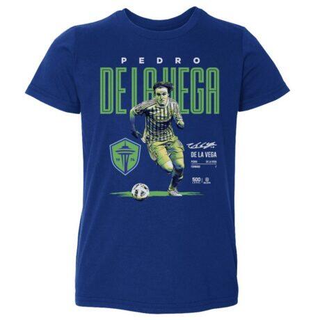 Pedro de la Vega Seattle Sounders FC 500 Level Toddler Bitmap T-Shirt - Blue - Front View