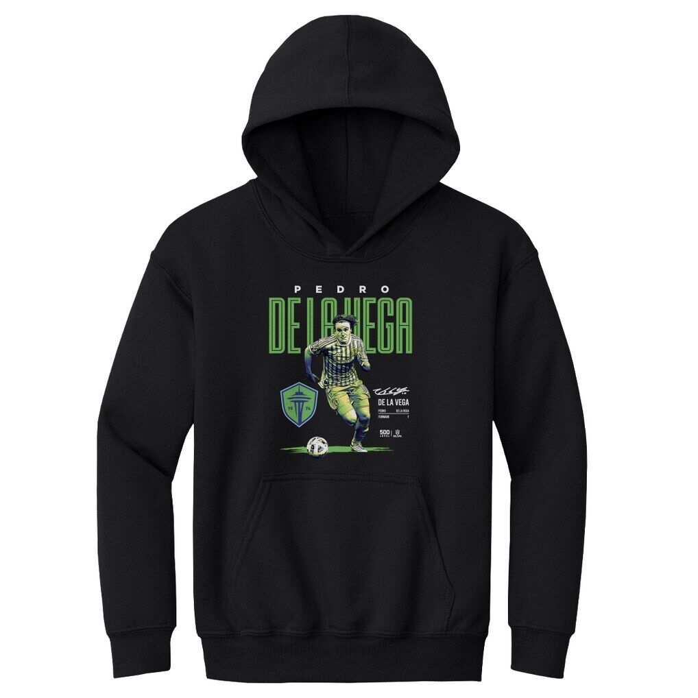 Pedro de la Vega Seattle Sounders FC 500 Level Youth Bitmap Pullover Hoodie
