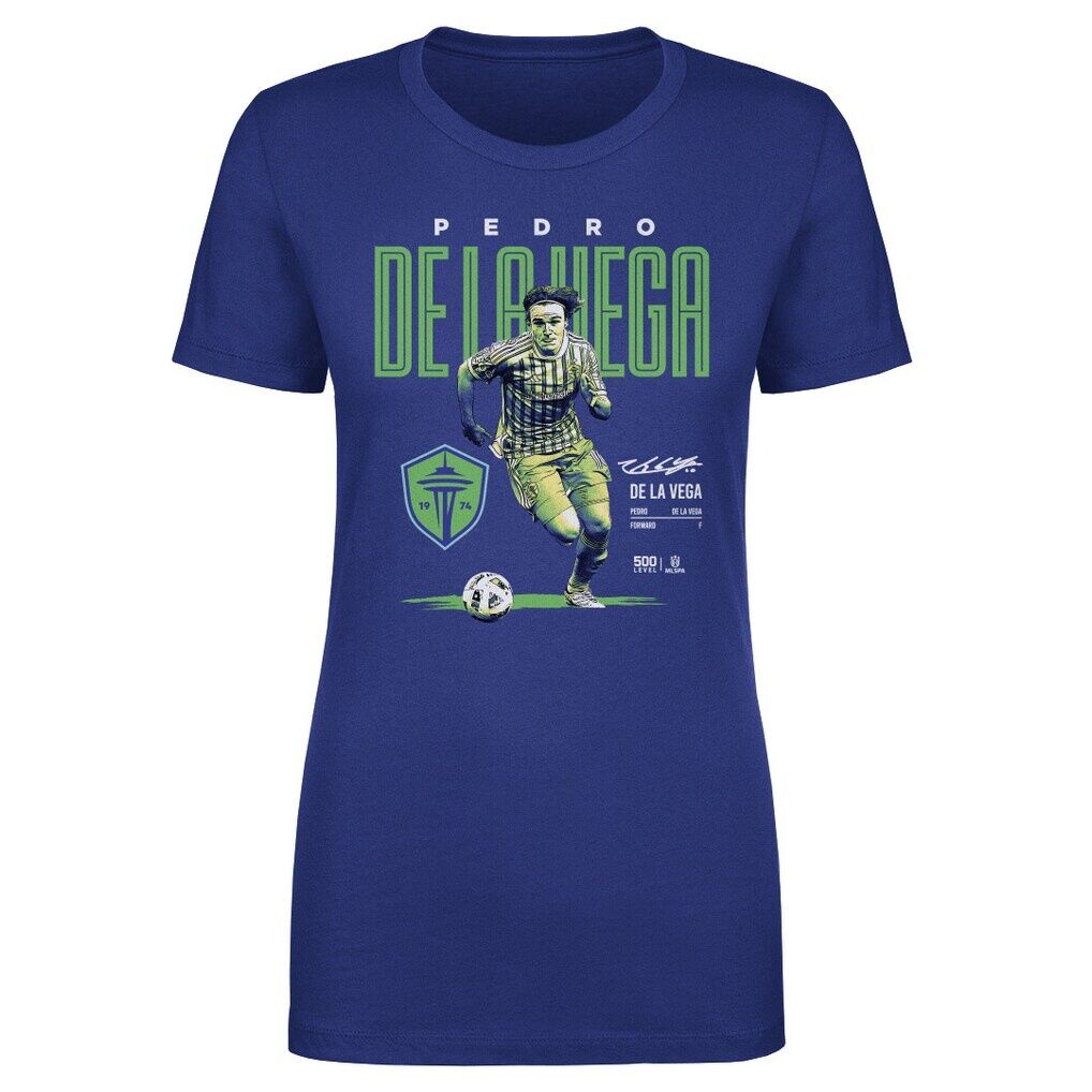 Pedro de la Vega Seattle Sounders FC 500 Level Women's Bitmap T-Shirt