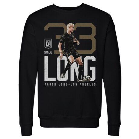 Aaron Long LAFC 500 Level Bold Crewneck Sweatshirt - Black - Front View