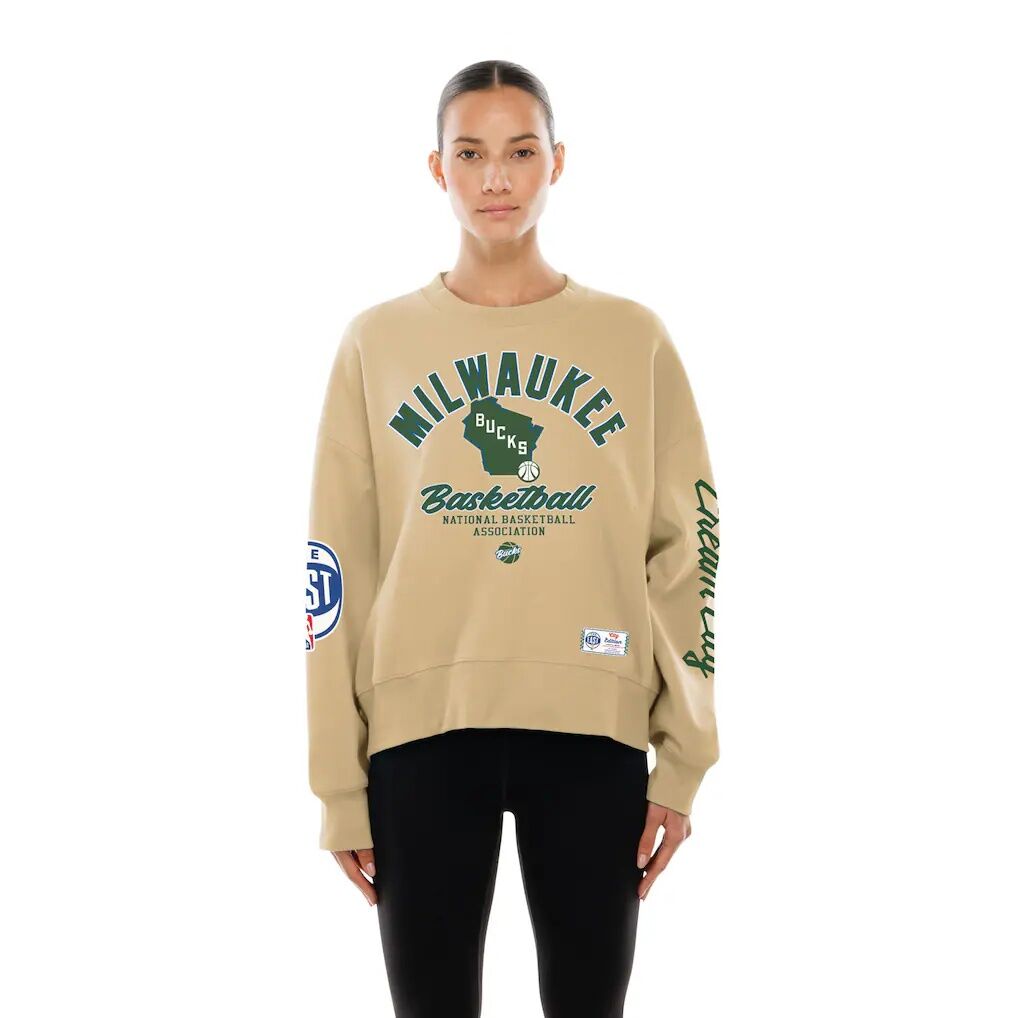 Milwaukee Bucks New Era Women's 2025/26 City Edition Sweatshirt - Tan