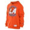 LA Clippers New Era 2025/26 City Edition Fleece Hoodie - Orange - Detail View