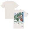 Milwaukee Bucks New Era Oversized City Edition Remix Vintage T-Shirt - Cream - Front View