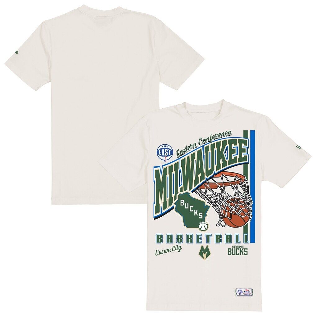 Milwaukee Bucks New Era Oversized City Edition Remix Vintage T-Shirt