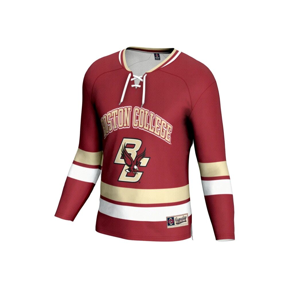 Boston College Eagles GameDay Greats Unisex Lightweight Men's Hockey Team Fashion Jersey - Maroon