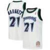 Kevin Garnett Minnesota Timberwolves Mitchell & Ness Hardwood Classics Swingman Jersey - White - Front View