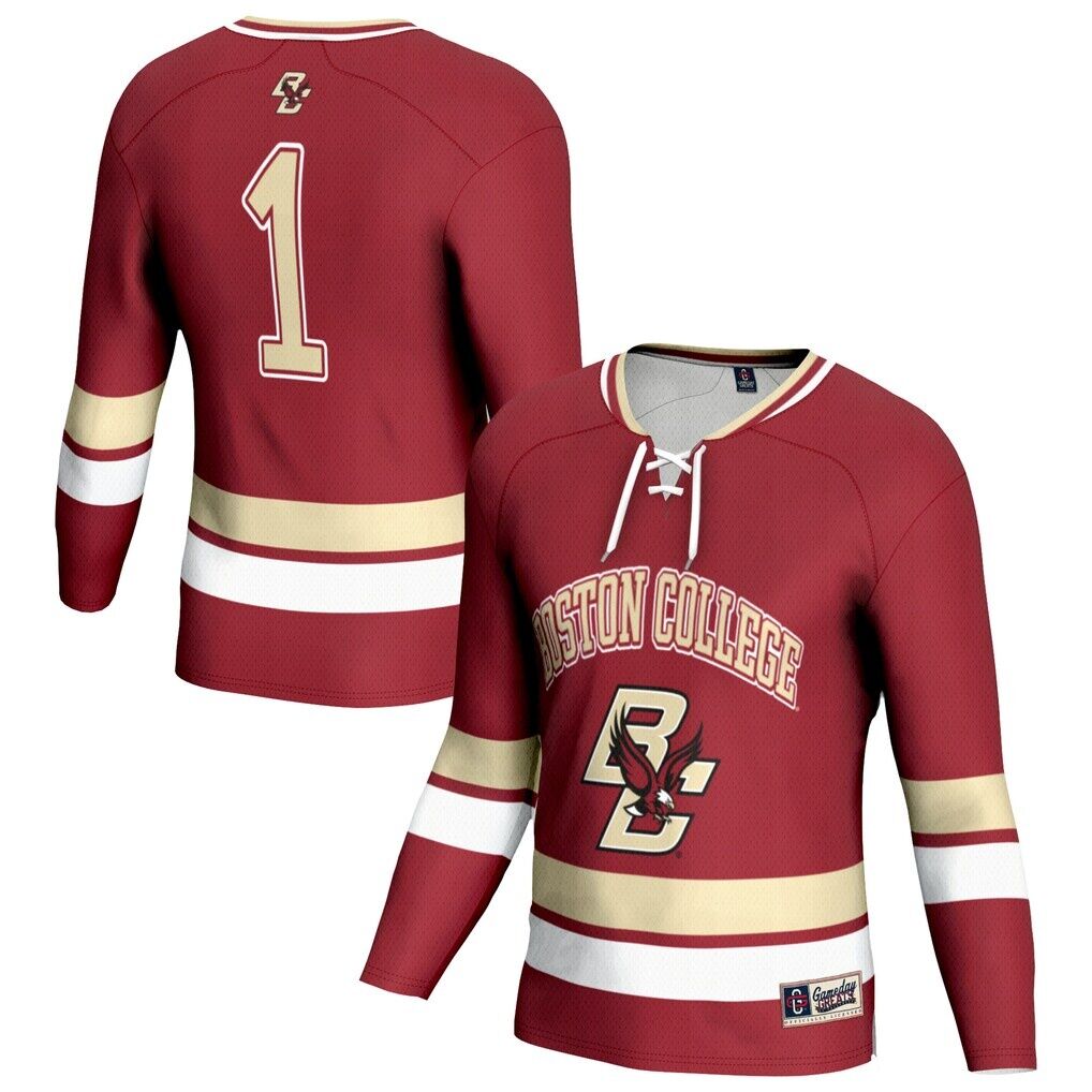 Boston College Eagles GameDay Greats Unisex Lightweight Women's Hockey Team Fashion Jersey - Maroon