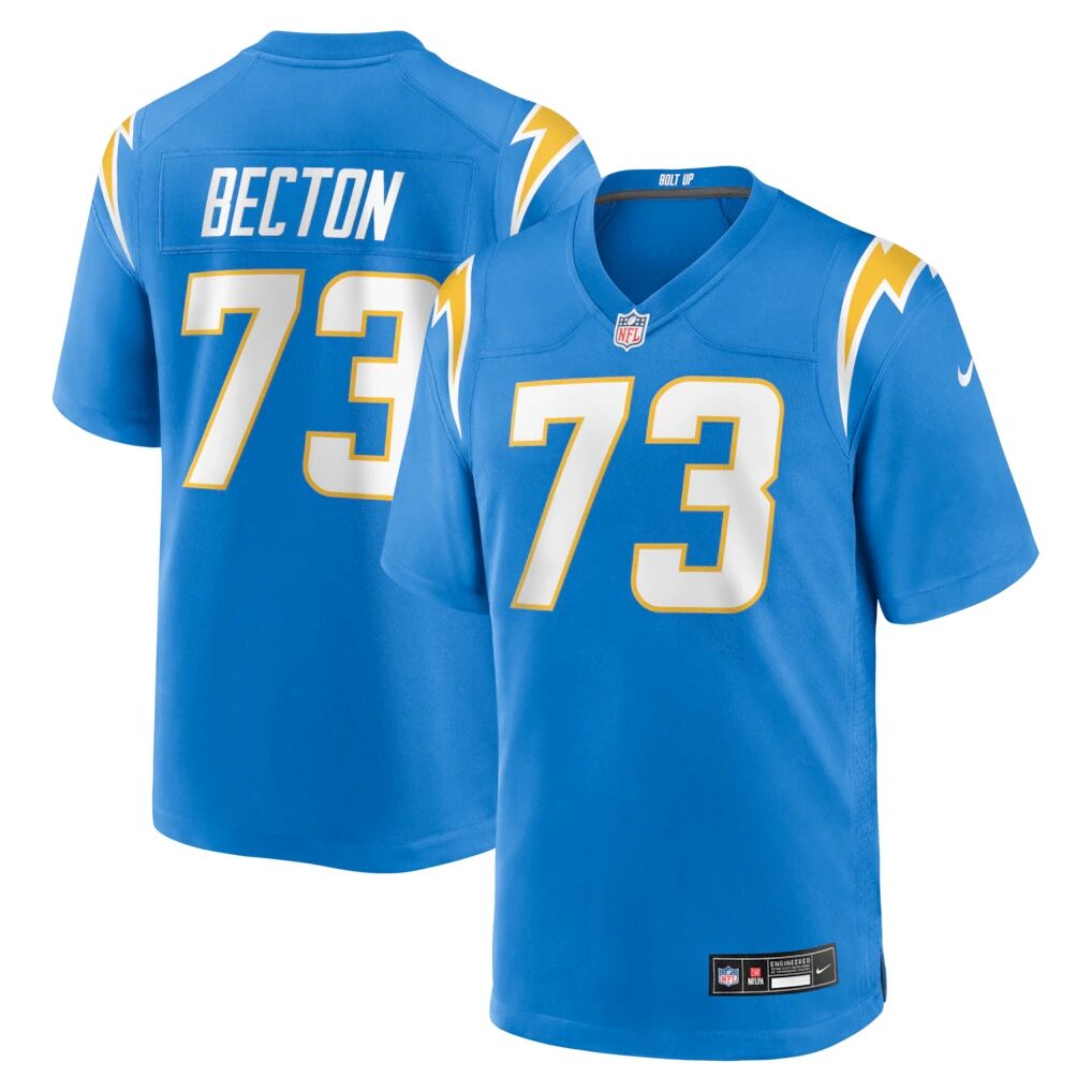 Mekhi Becton Los Angeles Chargers Nike Team Game Jersey -  Powder Blue