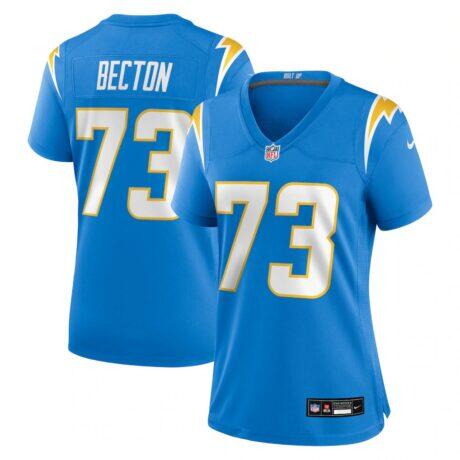 Mekhi Becton Los Angeles Chargers Nike Women's Team Game Jersey - - Front View