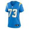 Mekhi Becton Los Angeles Chargers Nike Women's Team Game Jersey - - Side View