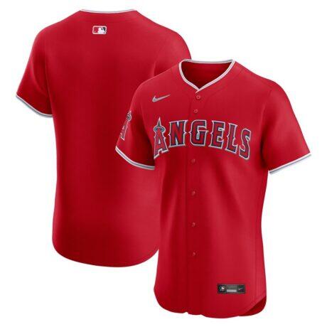 Los Angeles Angels Nike Alternate Elite Jersey - Red - Front View
