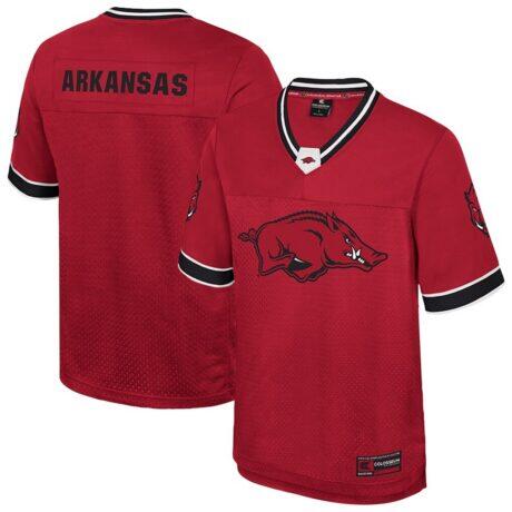 Arkansas Razorbacks Colosseum Nothing But The Hits Football Jersey - - Front View