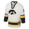 Iowa Hawkeyes Colosseum Puck Proud Fashion Hockey Jersey - Cream - Side View
