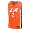 Kawhi Leonard LA Clippers Fashion7 2025/26 City Edition Fast Break Jersey - Orange - Back View