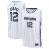 Ja Morant Memphis Grizzlies Fashion7 Youth 2025/26 City Edition Fast Break Jersey - White - Front View