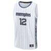 Ja Morant Memphis Grizzlies Fashion7 Youth 2025/26 City Edition Fast Break Jersey - White - Side View