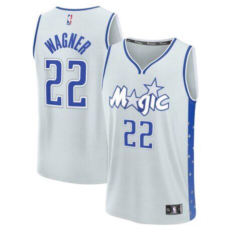 Franz Wagner Orlando Magic Fashion7 Youth 2025/26 City Edition Fast Break Jersey - Silver - Front View