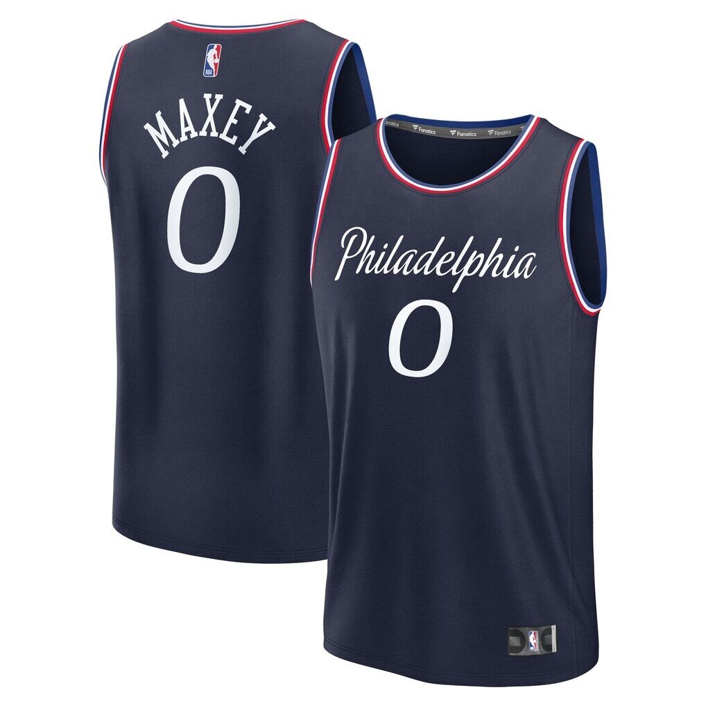 Tyrese Maxey Philadelphia 76ers Fashion7 Youth 2025/26 City Edition Fast Break Jersey
