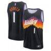 Devin Booker Phoenix Suns Fashion7 Youth 2025/26 City Edition Fast Break Jersey - Black - Front View