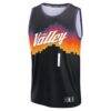 Devin Booker Phoenix Suns Fashion7 Youth 2025/26 City Edition Fast Break Jersey - Black - Side View