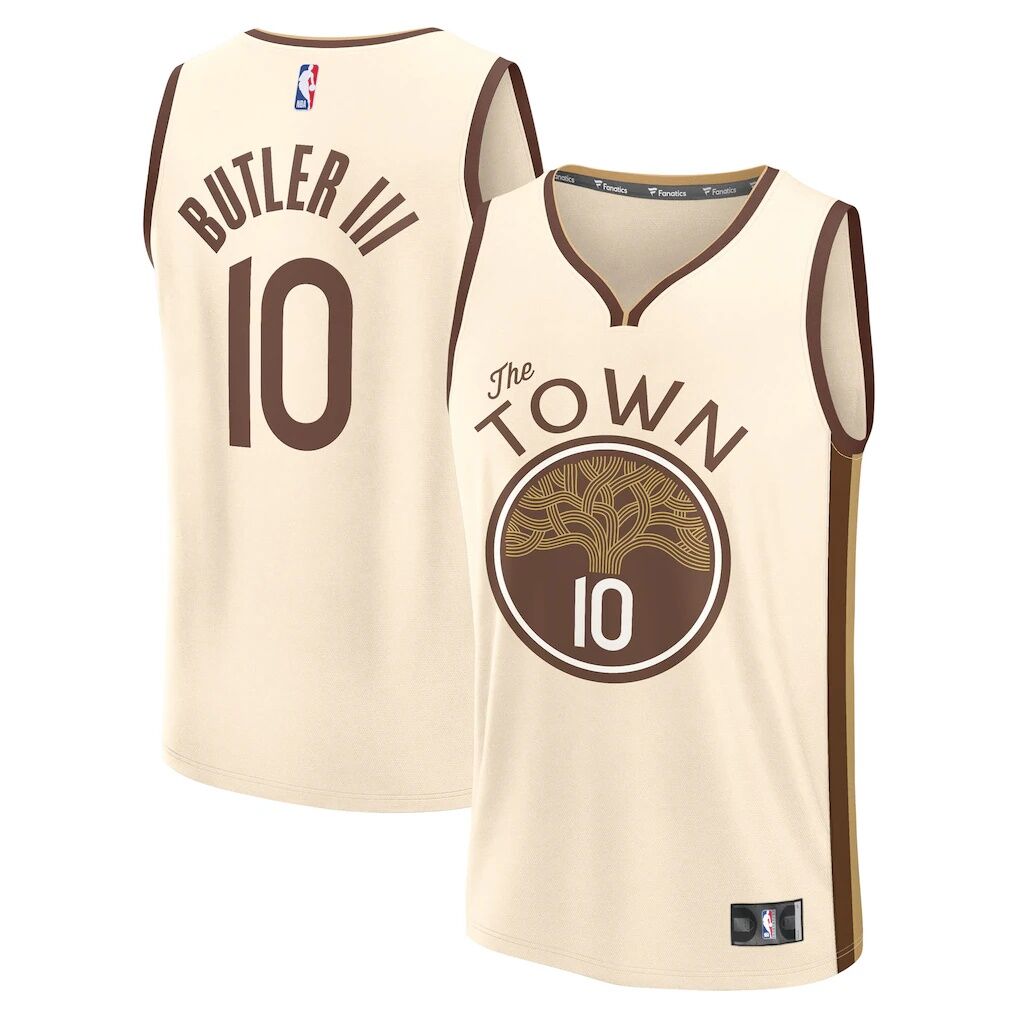 Jimmy Butler III Golden State Warriors Fashion7 Youth 2025/26 City Edition Fast Break Jersey – Tan