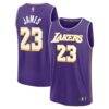 LeBron James Los Angeles Lakers Fashion7 Fast Break Jersey - Purple - Front View
