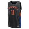 Jalen Brunson New York Knicks Fashion7 Fast Break Jersey - Black - Back View