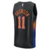 Jalen Brunson New York Knicks Fashion7 Fast Break Jersey - Black - Detail View