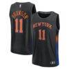 Jalen Brunson New York Knicks Fashion7 Fast Break Jersey - Black - Front View