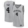 De'Aaron Fox San Antonio Spurs Fashion7 Fast Break Jersey - Silver - Front View