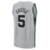 Stephon Castle San Antonio Spurs Fashion7 Youth Fast Break Jersey - Silver - Detail View