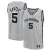Stephon Castle San Antonio Spurs Fashion7 Youth Fast Break Jersey - Silver - Front View
