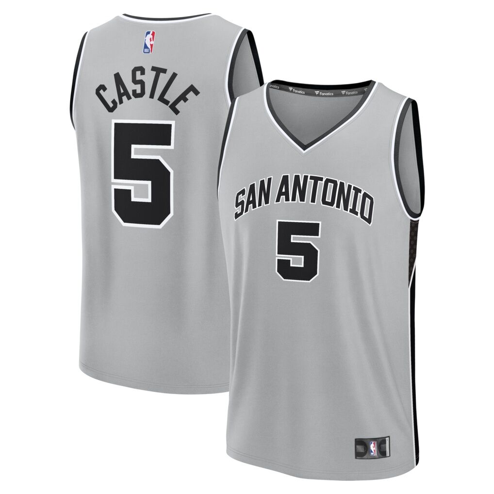 Stephon Castle San Antonio Spurs Fashion7 Youth  Fast Break Jersey - Statement Edition