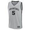 Stephon Castle San Antonio Spurs Fashion7 Youth Fast Break Jersey - Silver - Side View
